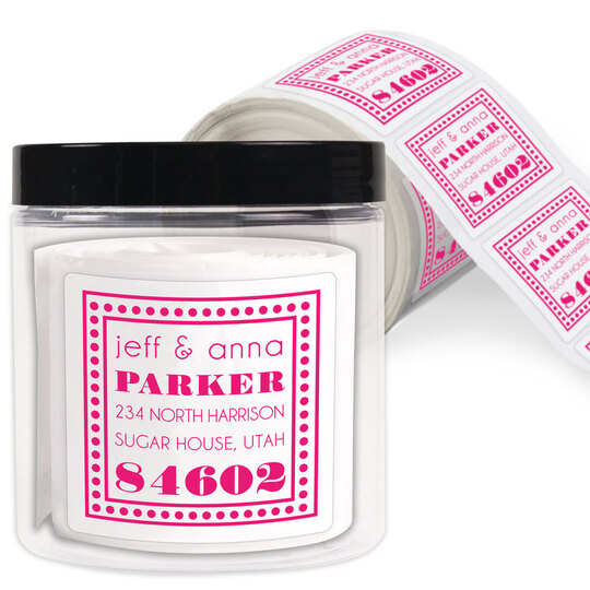Dotted Frame Square Address Labels